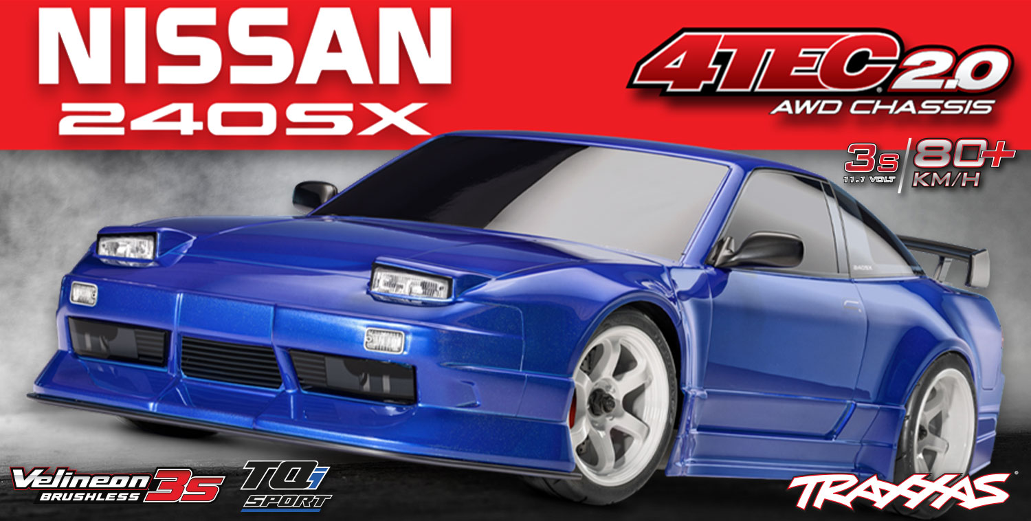 TRAXXAS 4-Tec 2.0 Nissan 240SX TRAXXAS 4-Tec 2.0 Nissan 240SX VX3 1/10 Tourenwagen RTR