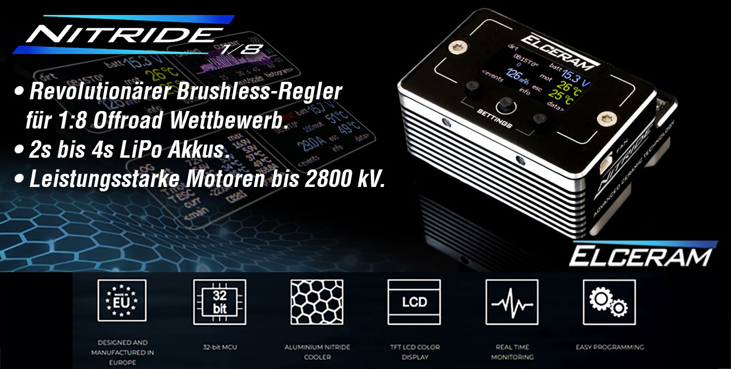 Elceram NITRIDE 1/8 ESC – Leistung trifft Innovation