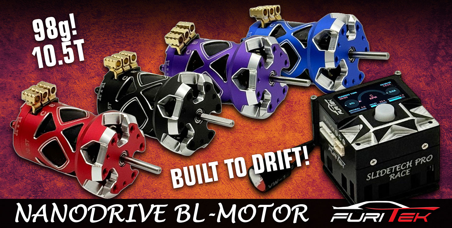 Furitek Nanodrive Brushless Motor und Slidetech Pro Race ESC