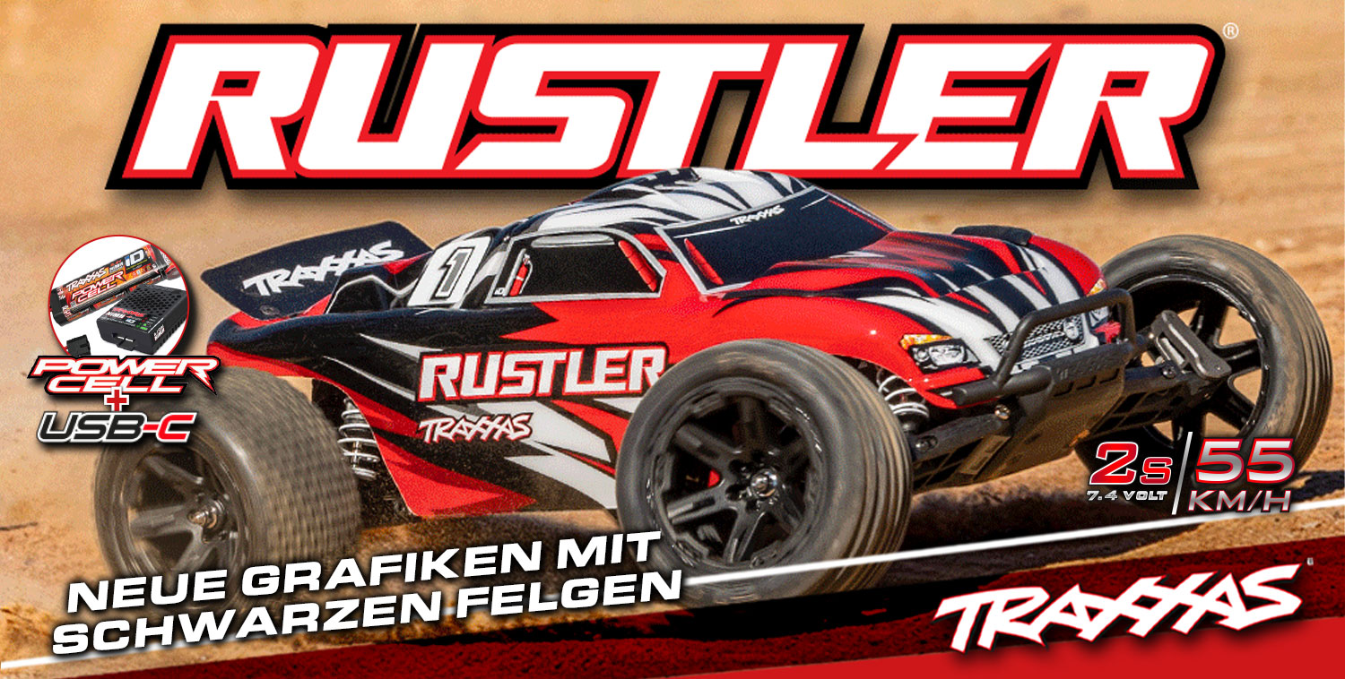 Rustler XL-5 – Neue Grafiken mit schwarzen Felgen