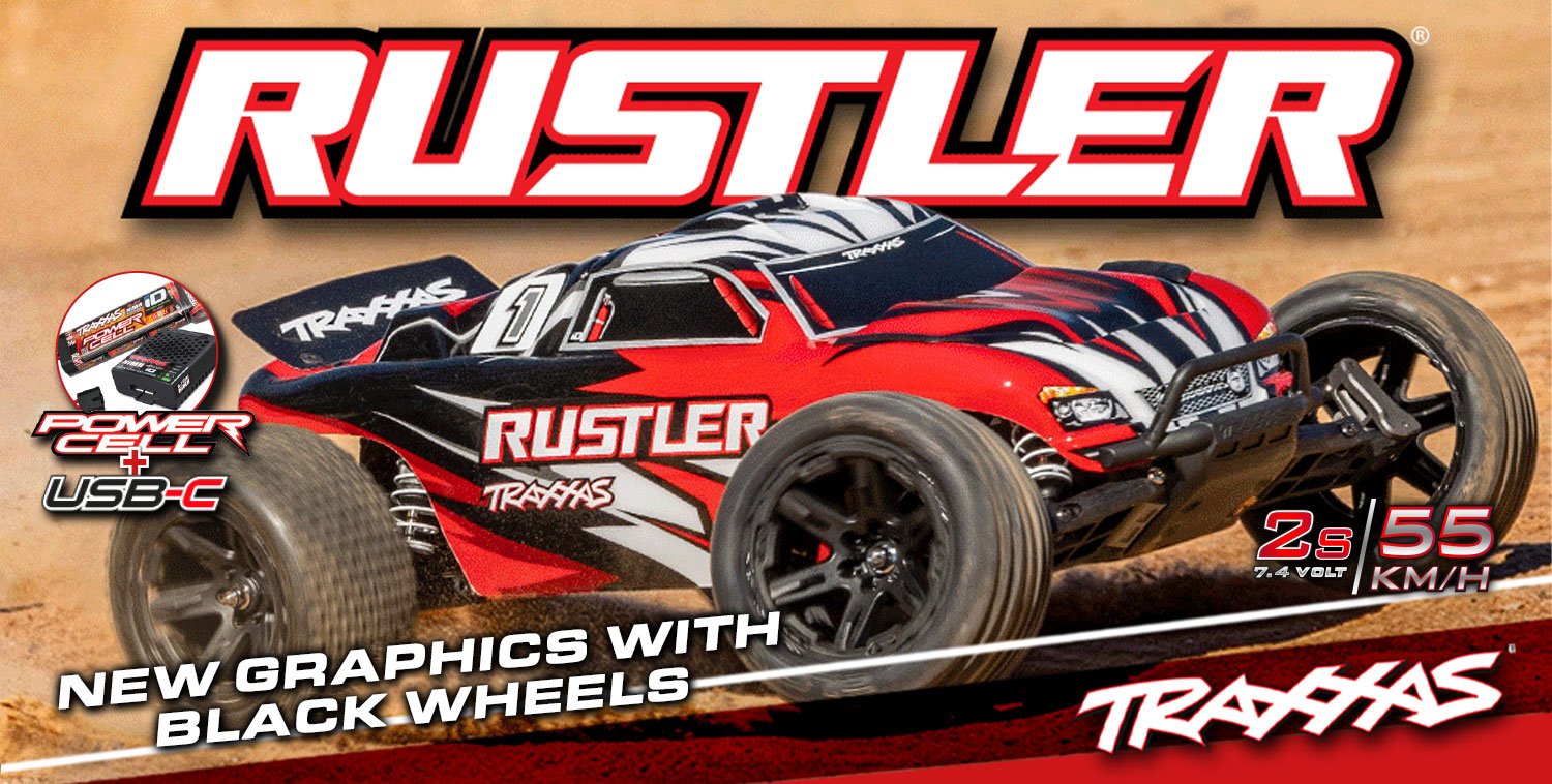 Rustler XL-5 — New Graphics with Black Wheels