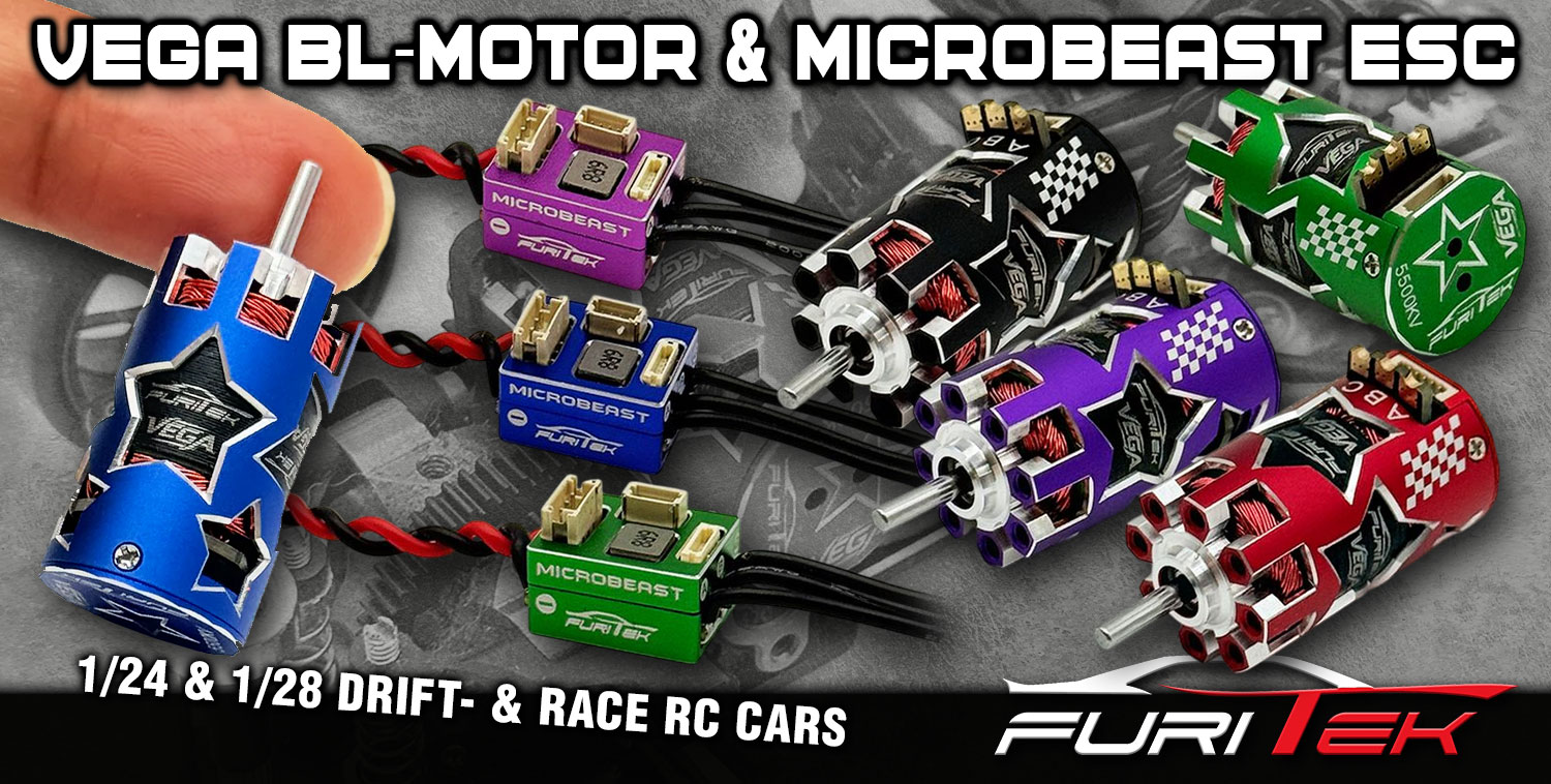FURITEK VEGA Motor & MICROBEAST ESC für 1/24 bis 1/28 R/C-Modelle!