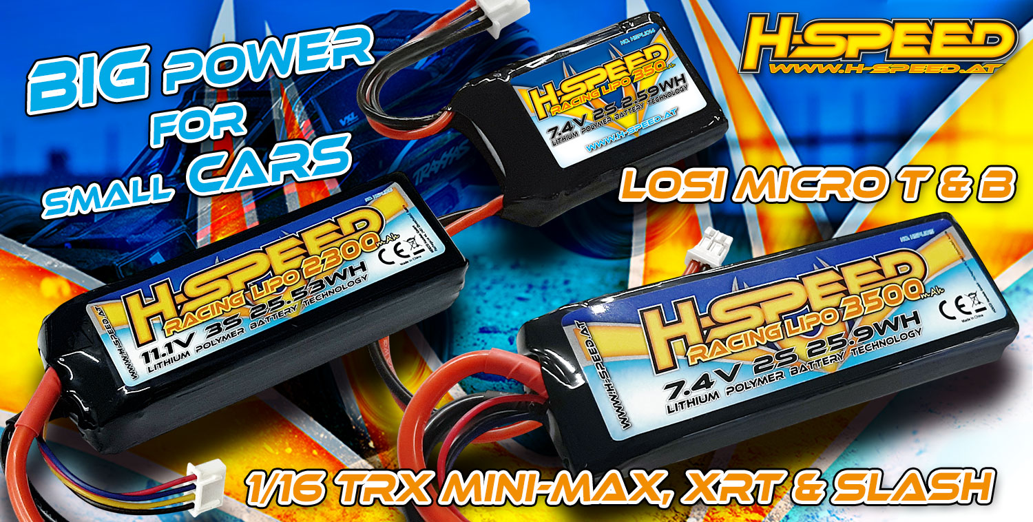 H-SPEED LiPos für Mini & Micro Modelle