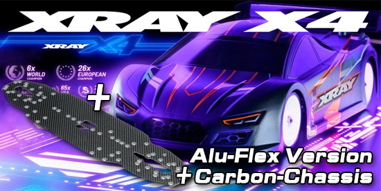 XRAY T4 Alu-Flex mit Carbon-Chassis Aktion